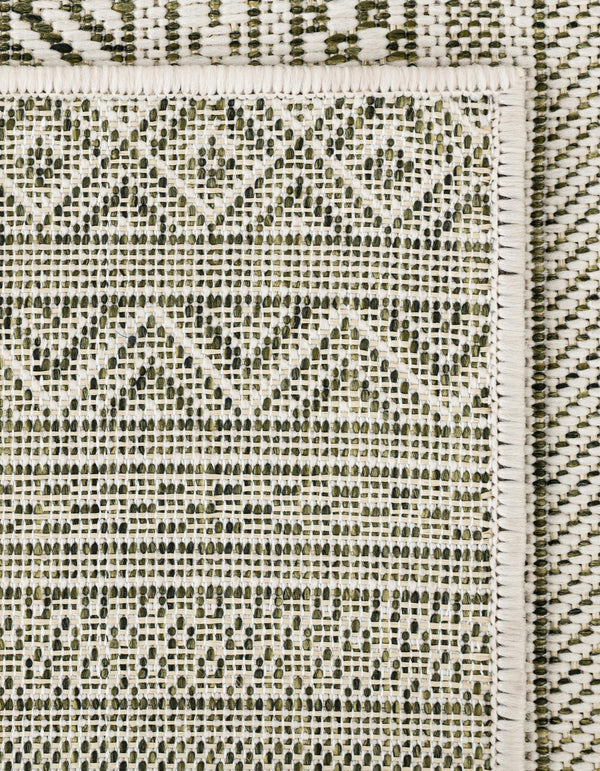 Patio Stripe Harmony Collection Area Rug -  Boardwalk (Green) Runner Green  lifestyle 15
