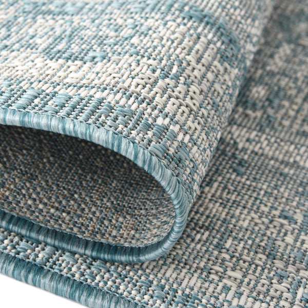 Patio Heritage Collection Area Rug -  Augusta (Aqua) Rectangle Aqua  lifestyle 5