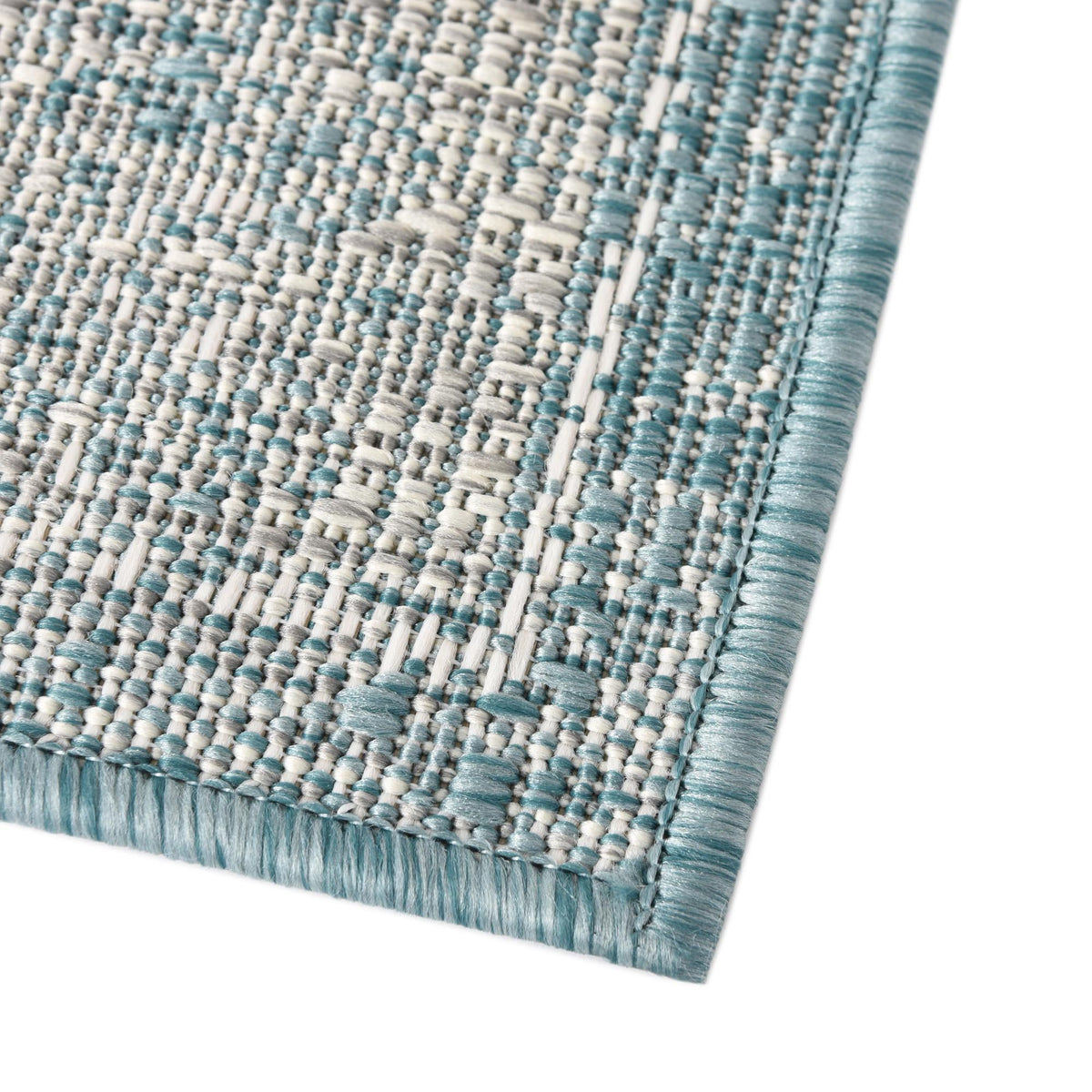 Patio Heritage Collection Area Rug -  Augusta (Aqua) Rectangle Aqua  lifestyle 6