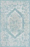 Patio Heritage Collection Area Rug -  Augusta (Aqua) Rectangle Aqua  lifestyle 2