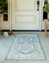 Patio Heritage Collection Area Rug -  Augusta (Aqua) Runner Aqua  lifestyle 18