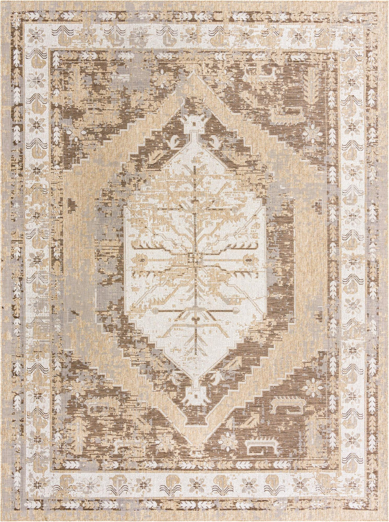 Patio Heritage Collection Area Rug -  Augusta (Natural) Rectangle Natural  lifestyle 2