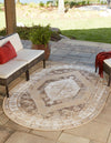 Patio Heritage Collection Area Rug -  Augusta (Natural) Oval Natural  lifestyle 11