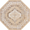 Patio Heritage Collection Area Rug -  Augusta (Natural) Octagon Natural  lifestyle 9