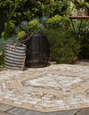 Patio Heritage Collection Area Rug -  Augusta (Natural) Octagon Natural  lifestyle 16