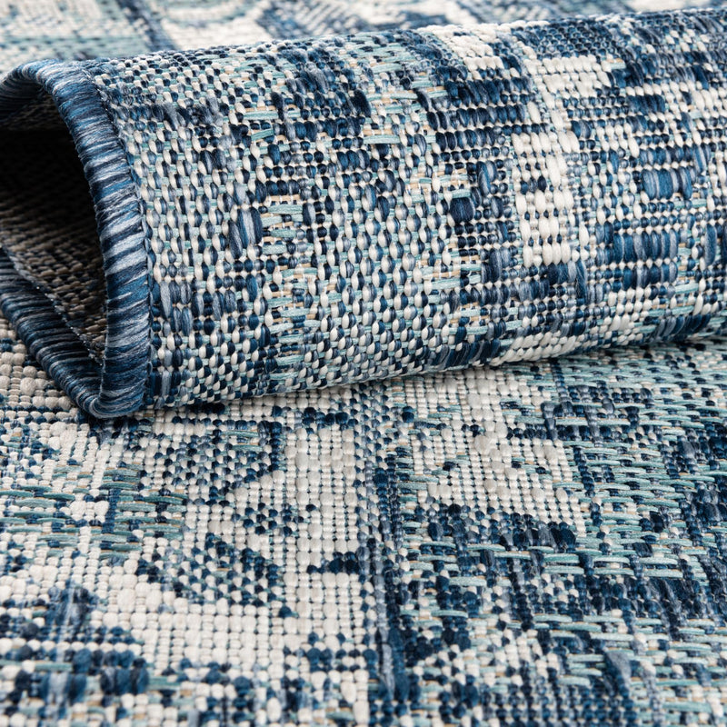 Patio Heritage Collection Area Rug -  Augusta (Blue) Rectangle Blue  lifestyle 5