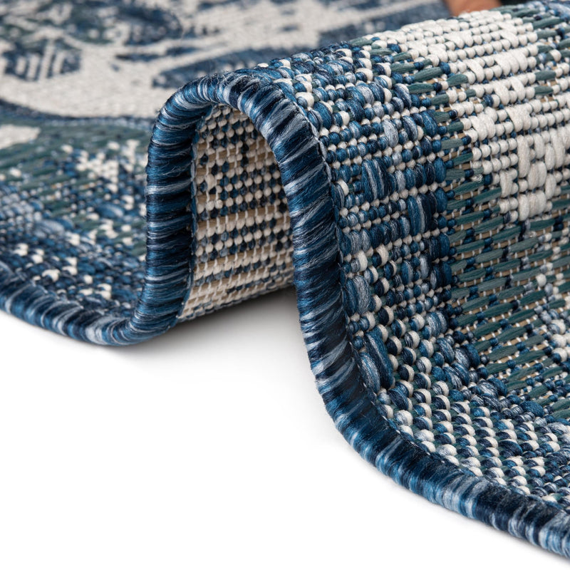 Patio Heritage Collection Area Rug -  Augusta (Blue) Rectangle Blue  lifestyle 9