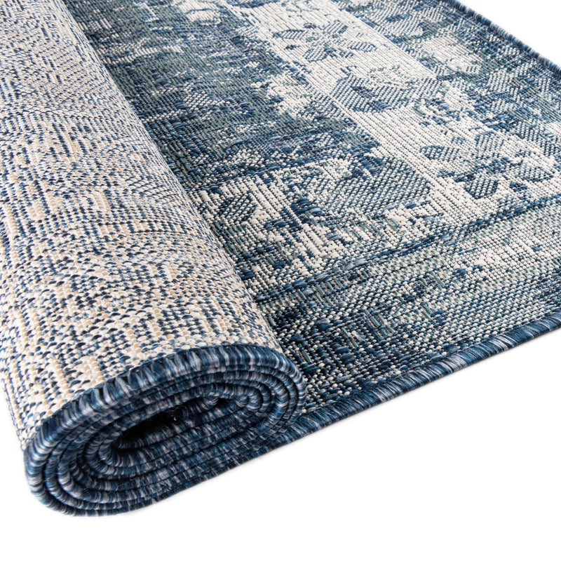 Patio Heritage Collection Area Rug -  Augusta (Blue) Rectangle Blue  lifestyle 11