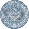 Patio Heritage Collection Area Rug -  Augusta (Blue) Round Blue  lifestyle 47