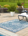 Patio Heritage Collection Area Rug -  Augusta (Blue) Square Blue  lifestyle 24