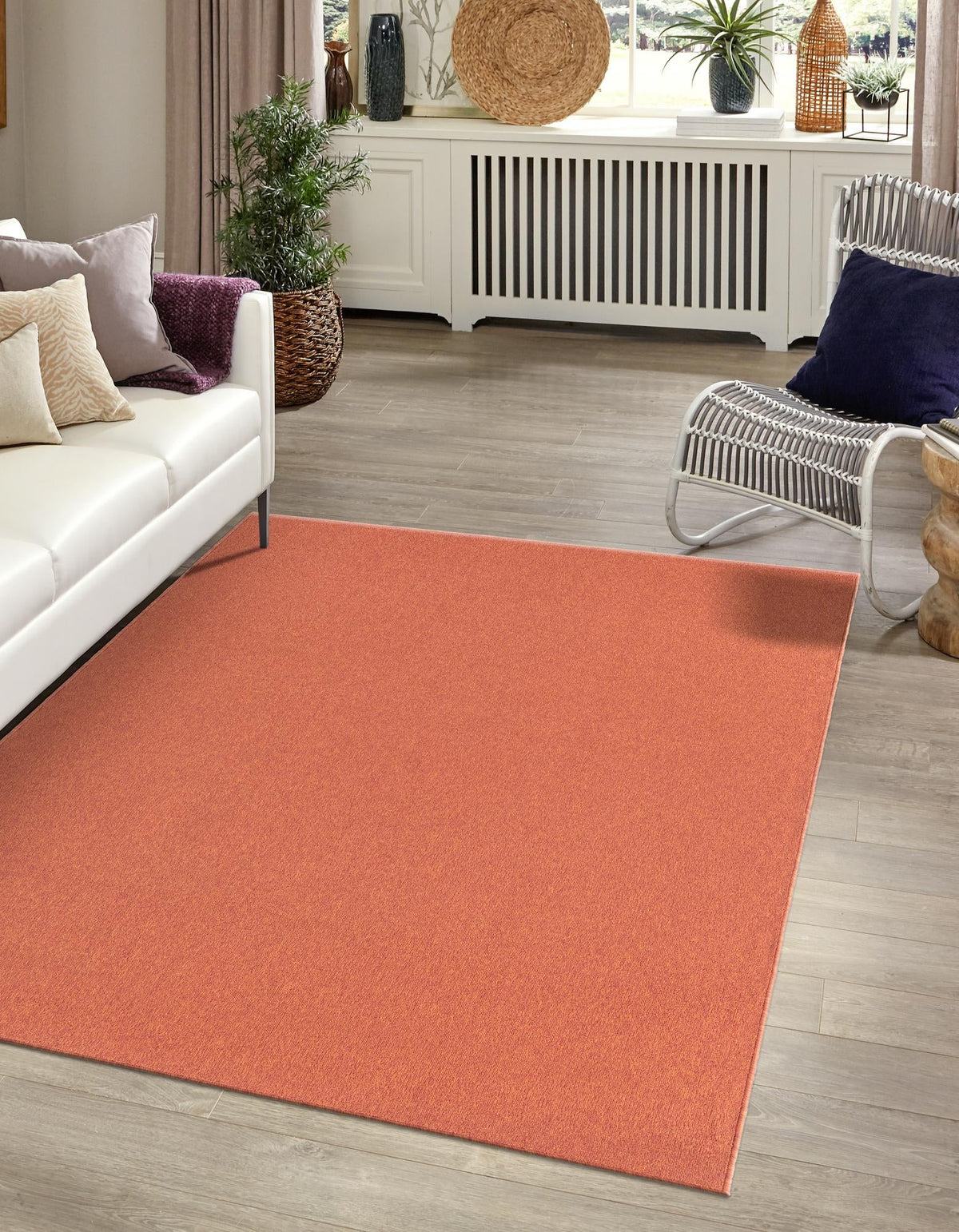 Everyday Elegance Collection Area Rug - Serenity (Terracotta) Rectangle Terracotta  lifestyle 2