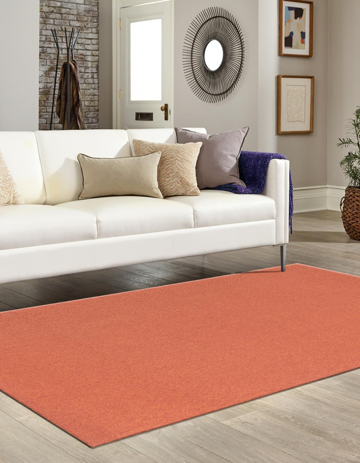 Everyday Elegance Collection Area Rug - Serenity (Terracotta) Rectangle Terracotta  lifestyle 3