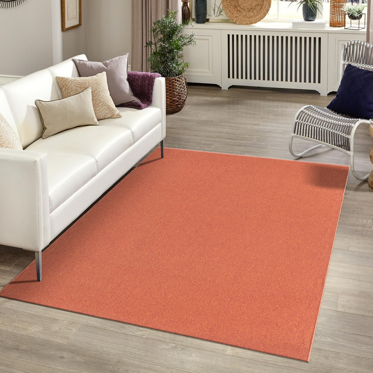 Everyday Elegance Collection Area Rug - Serenity (Terracotta) Rectangle Terracotta  lifestyle 14