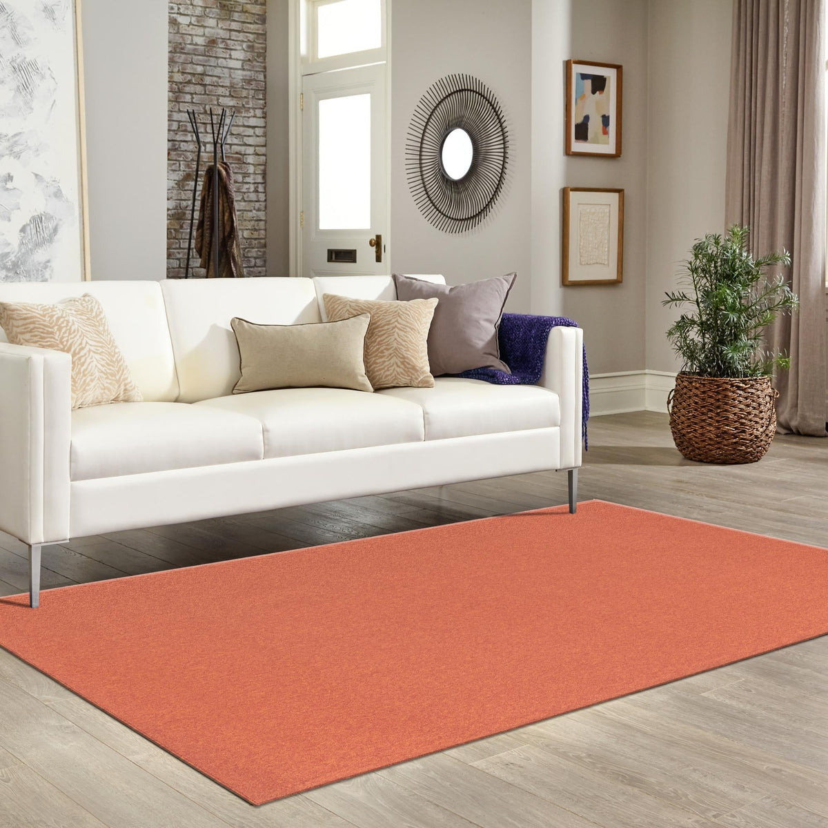 Everyday Elegance Collection Area Rug - Serenity (Terracotta) Rectangle Terracotta  lifestyle 15