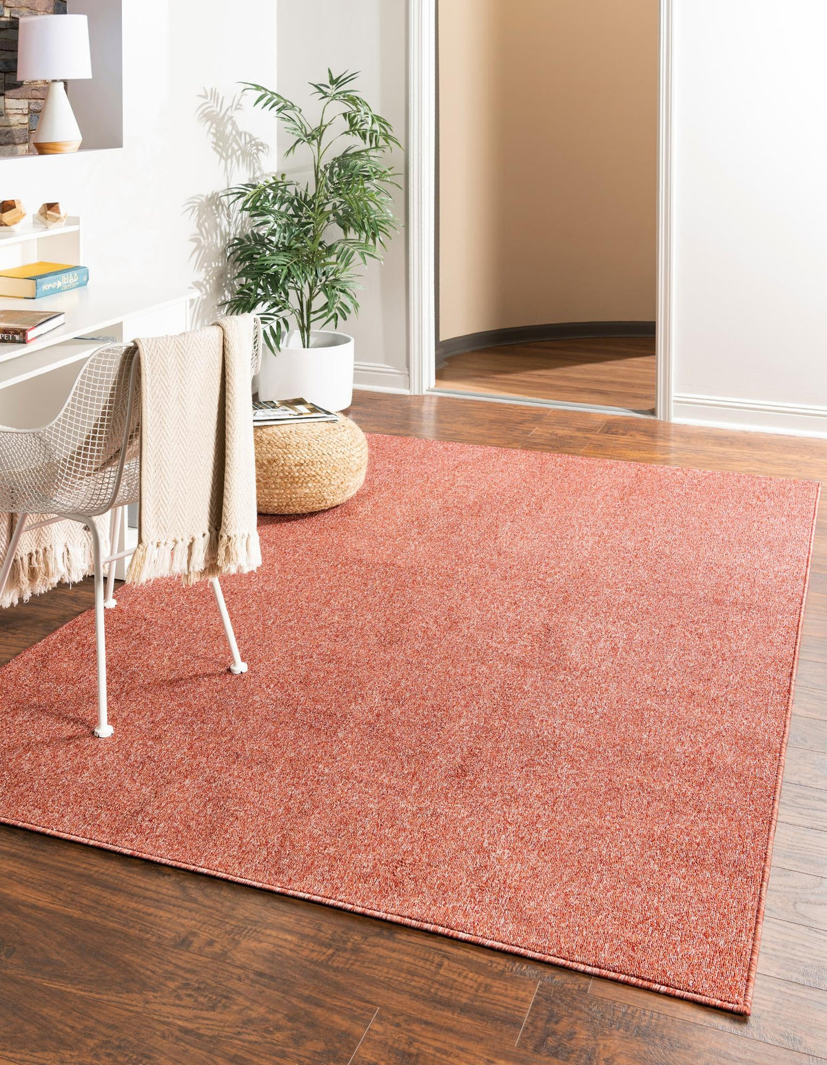 Everyday Elegance Collection Area Rug - Serenity (Rust Red) Rectangle Rust Red  lifestyle 2
