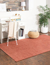 Everyday Elegance Collection Area Rug - Serenity (Rust Red) Rectangle Rust Red  lifestyle 3