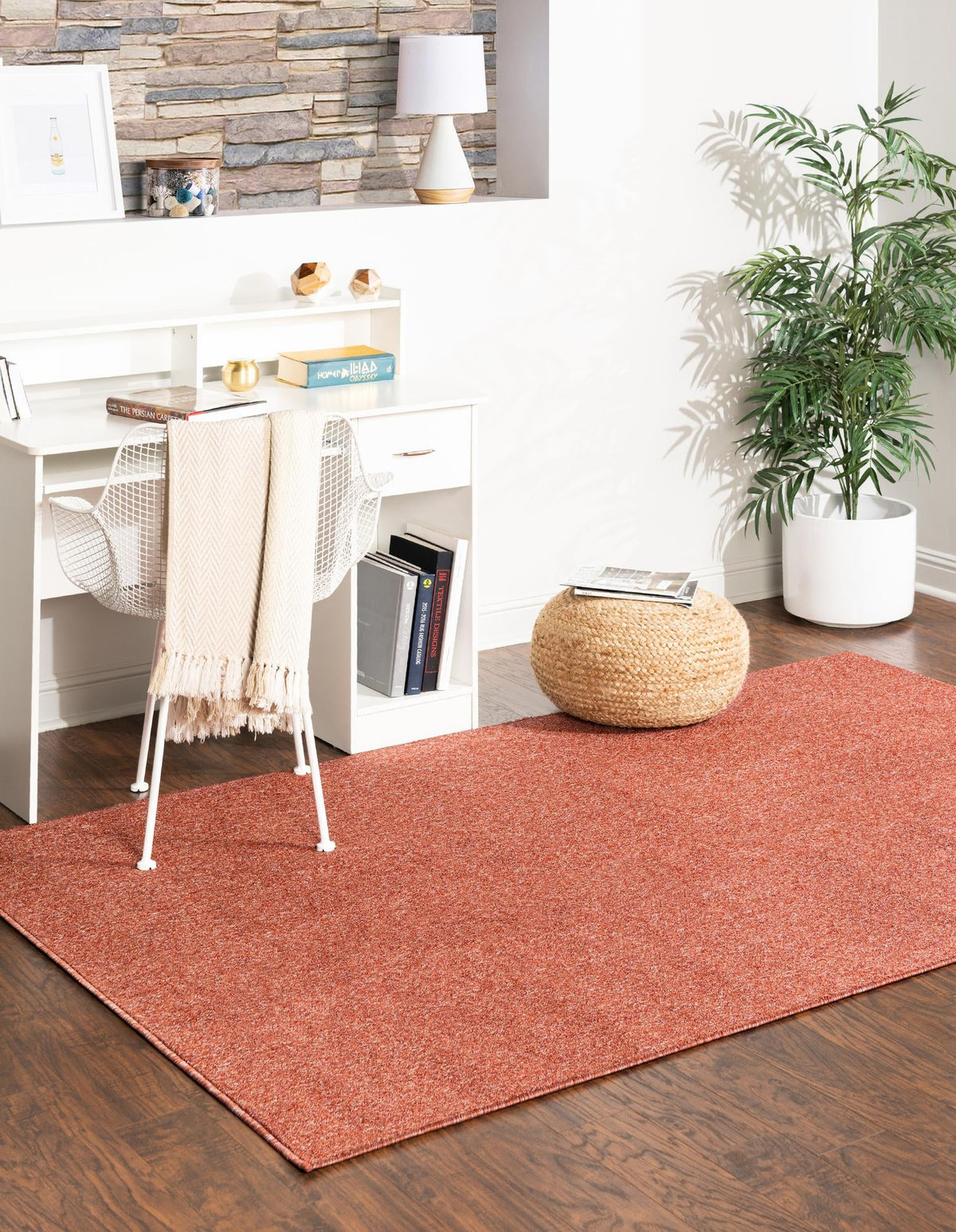 Everyday Elegance Collection Area Rug - Serenity (Rust Red) Rectangle Rust Red  lifestyle 3