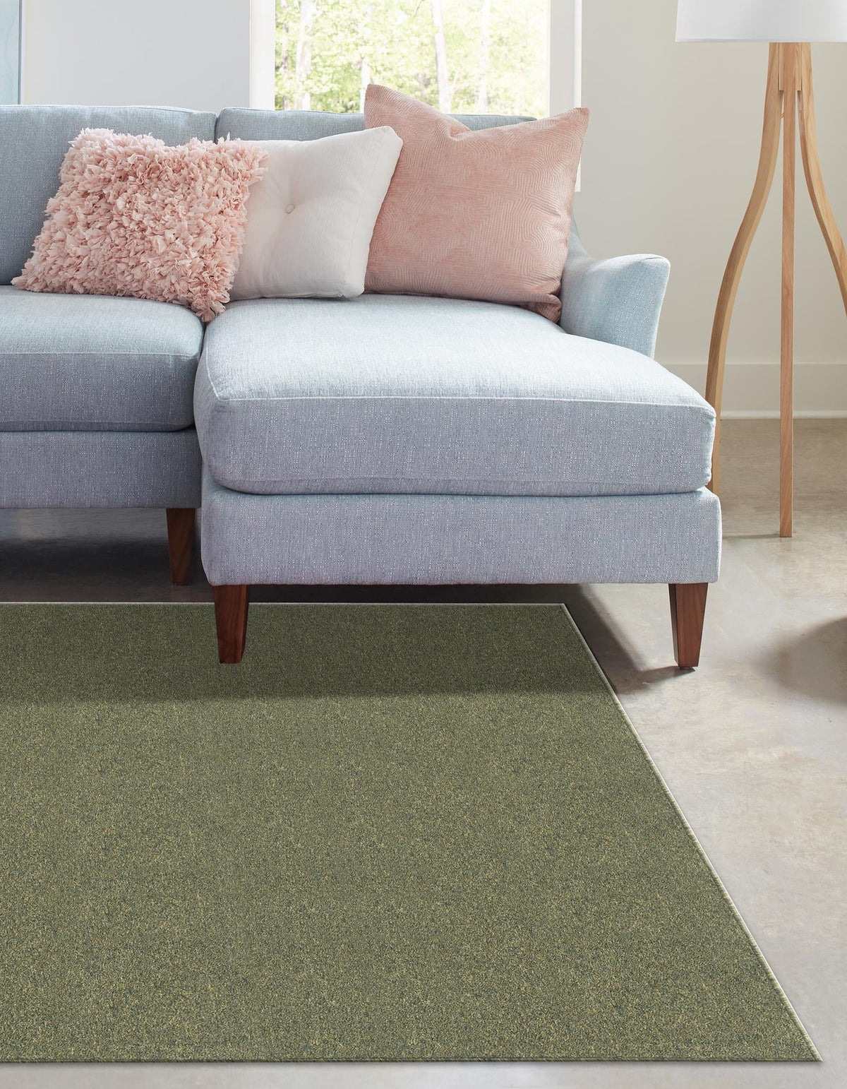 Everyday Elegance Collection Area Rug - Serenity (Pickle Green) Rectangle Pickle Green  lifestyle 3