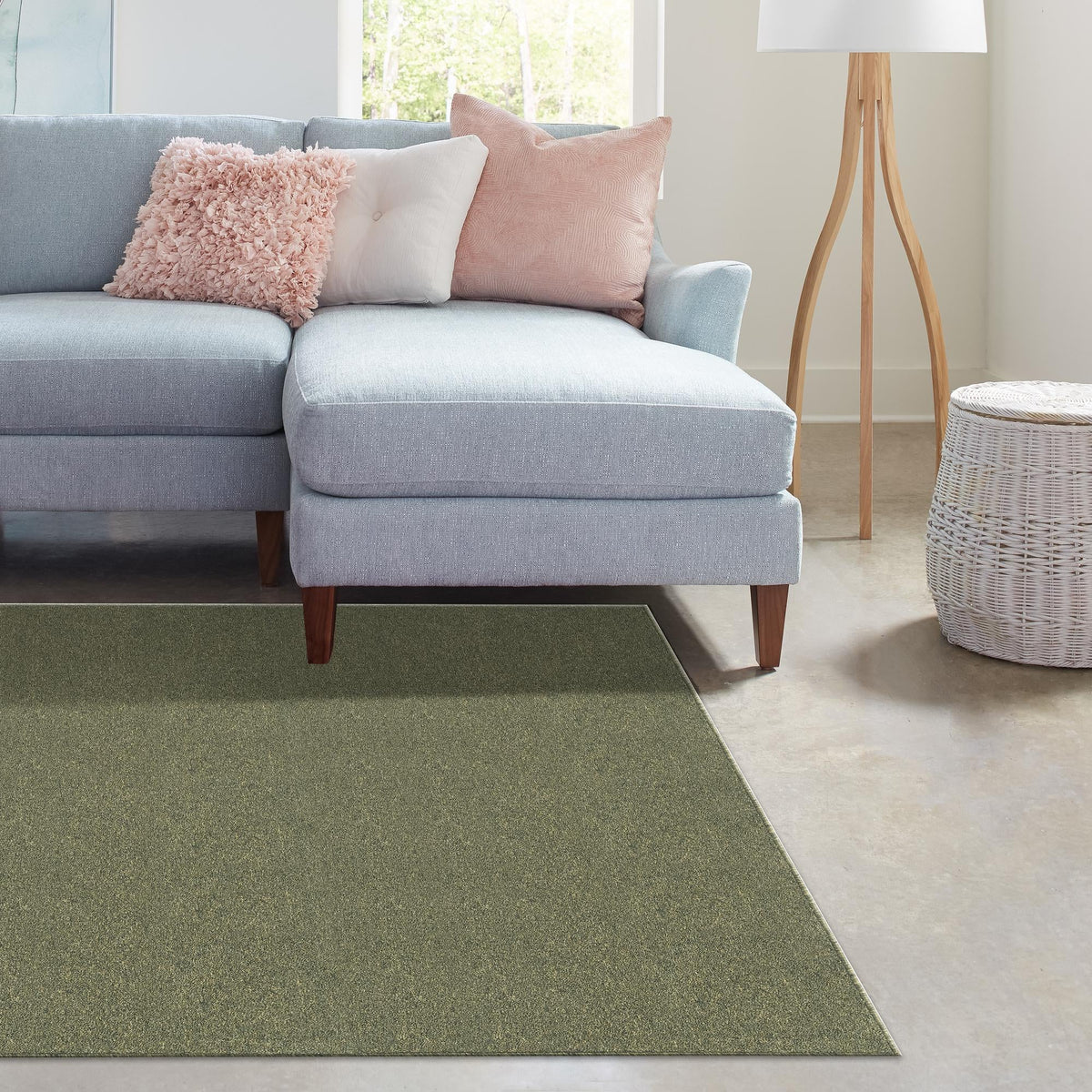 Everyday Elegance Collection Area Rug - Serenity (Pickle Green) Rectangle Pickle Green  lifestyle 15