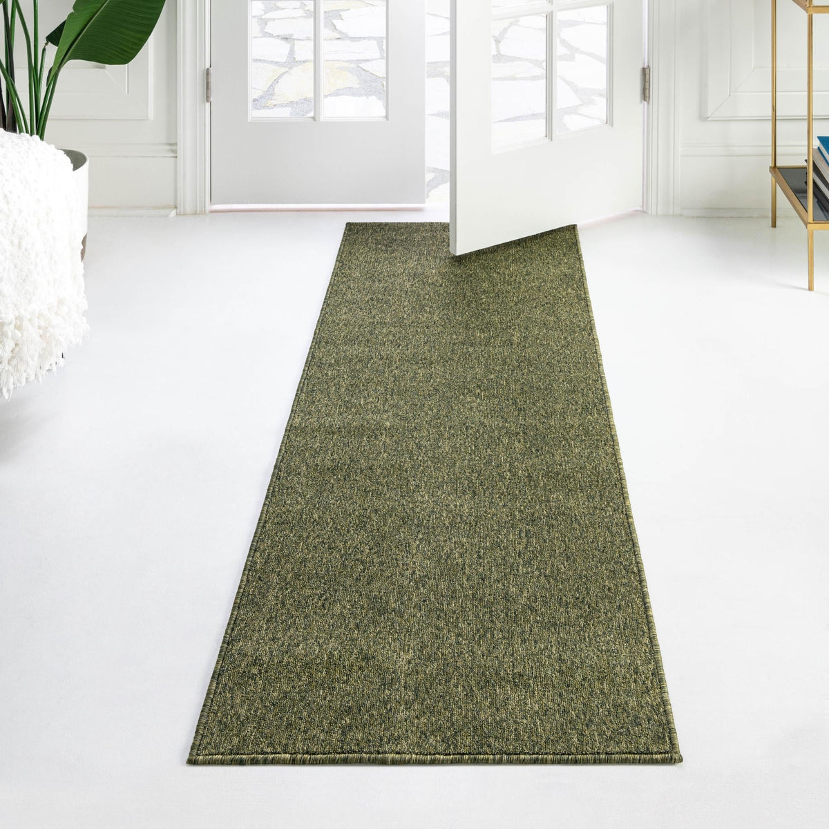 Everyday Elegance Collection Area Rug - Serenity (Pickle Green) Runner Pickle Green  lifestyle 43