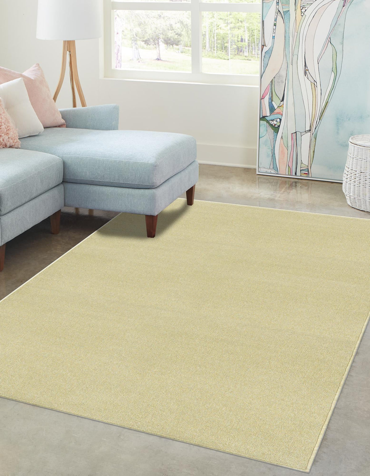 Everyday Elegance Collection Area Rug - Serenity (Pastel Green) Rectangle Pastel Green  lifestyle 2