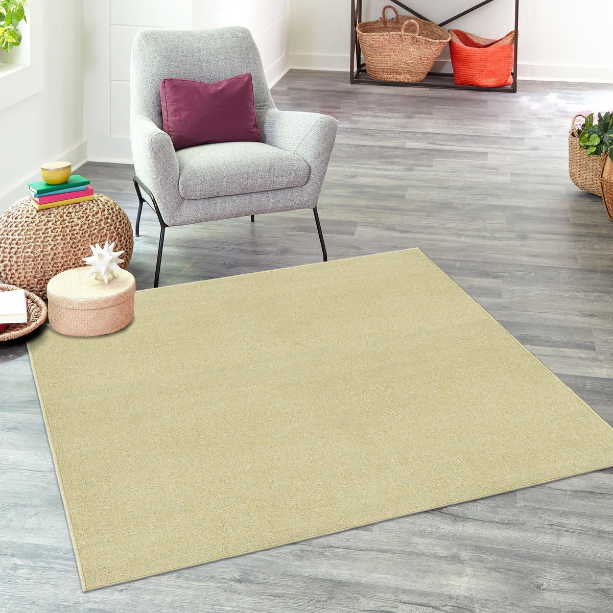 Everyday Elegance Collection Area Rug - Serenity (Pastel Green) Square Pastel Green  lifestyle 42