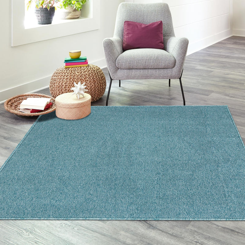 Everyday Elegance Collection Area Rug - Serenity (Aquamarine Blue) Square Aquamarine Blue  lifestyle 43