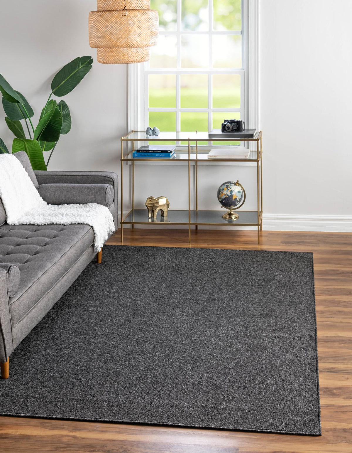 Everyday Elegance Collection Area Rug - Serenity (Charcoal) Rectangle Charcoal  lifestyle 2