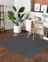 Everyday Elegance Collection Area Rug - Serenity (Charcoal) Square Charcoal  lifestyle 18