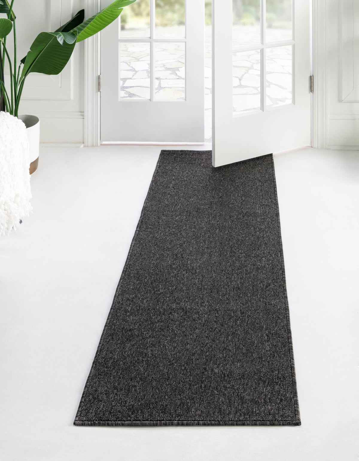 Everyday Elegance Collection Area Rug - Serenity (Charcoal) Runner Charcoal  lifestyle 17