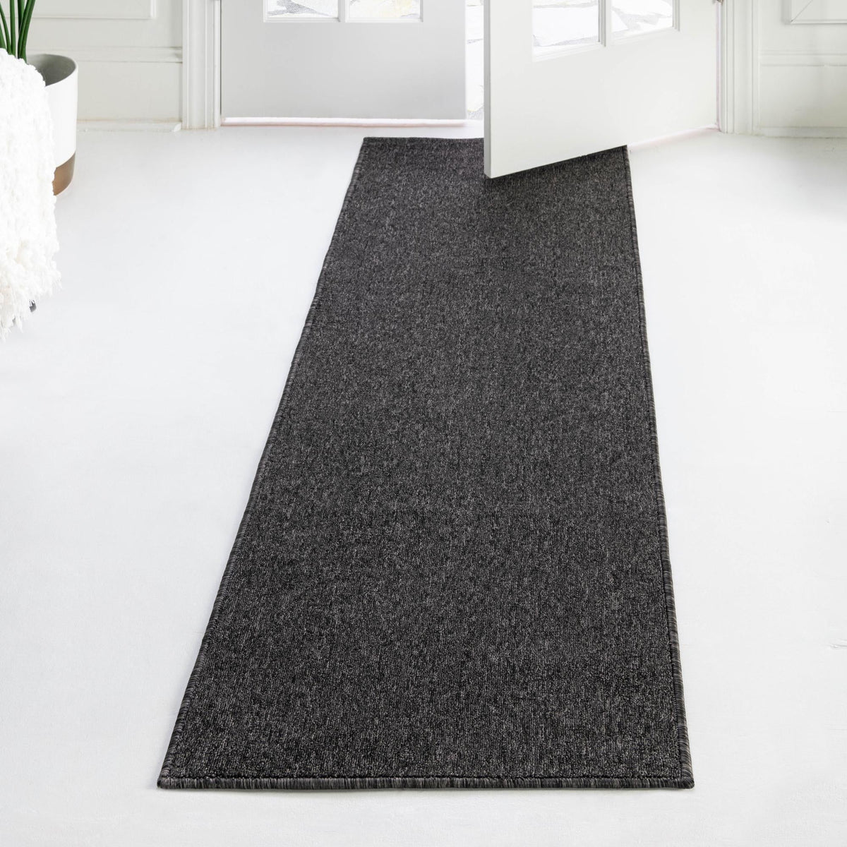 Everyday Elegance Collection Area Rug - Serenity (Charcoal) Runner Charcoal  lifestyle 41