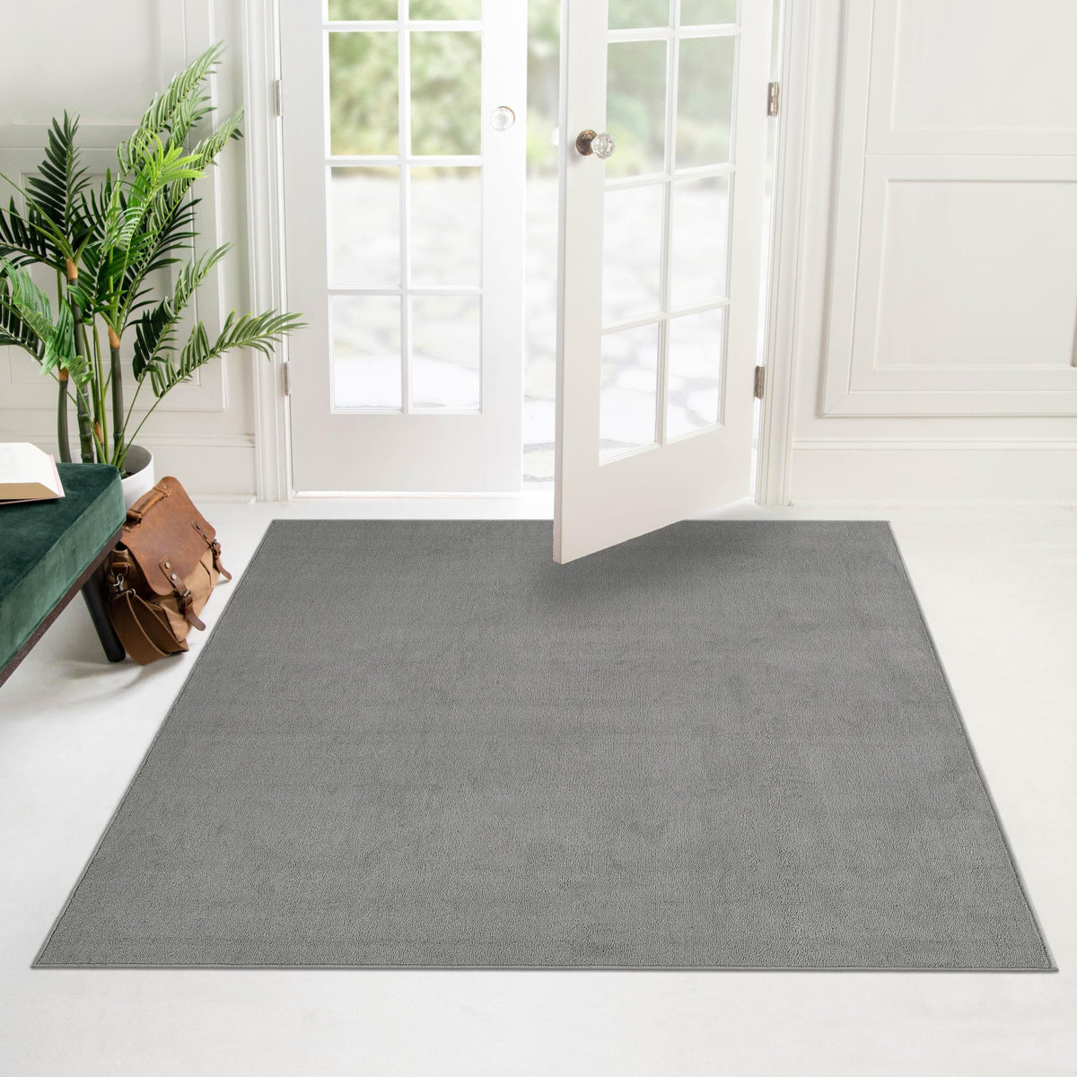 Everyday Elegance Collection Area Rug - Serenity (Pewter Gray) Square Pewter Gray  lifestyle 40