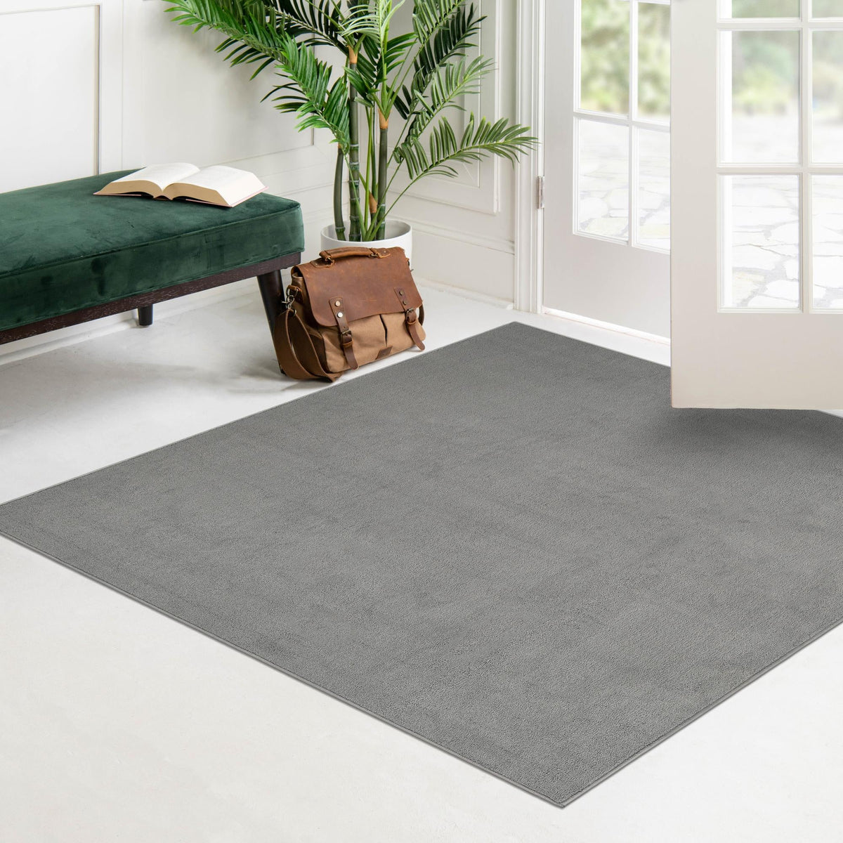 Everyday Elegance Collection Area Rug - Serenity (Pewter Gray) Square Pewter Gray  lifestyle 42