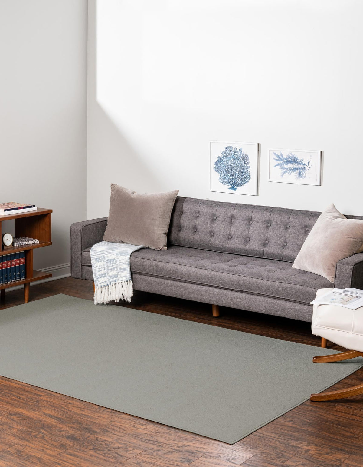 Everyday Elegance Collection Area Rug - Serenity (Light Gray) Rectangle Light Gray  lifestyle 3