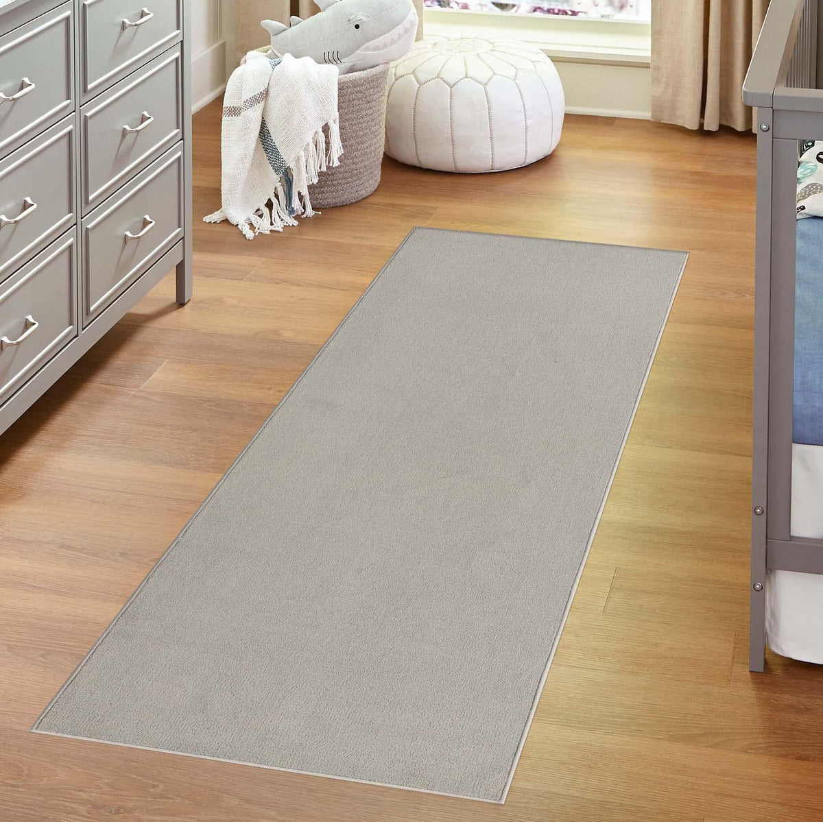 Everyday Elegance Collection Area Rug - Serenity (Light Gray) Runner Light Gray  lifestyle 27