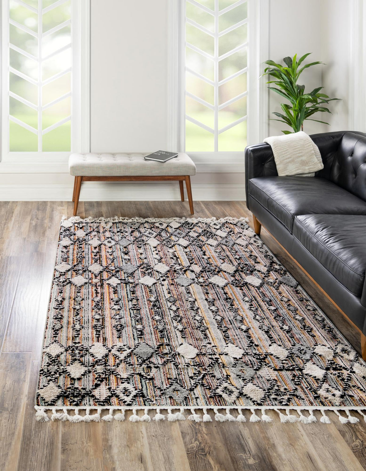 Navajo Sands Collection Area Rug -  Hovenweep Rectangle Rust Multi  lifestyle 4