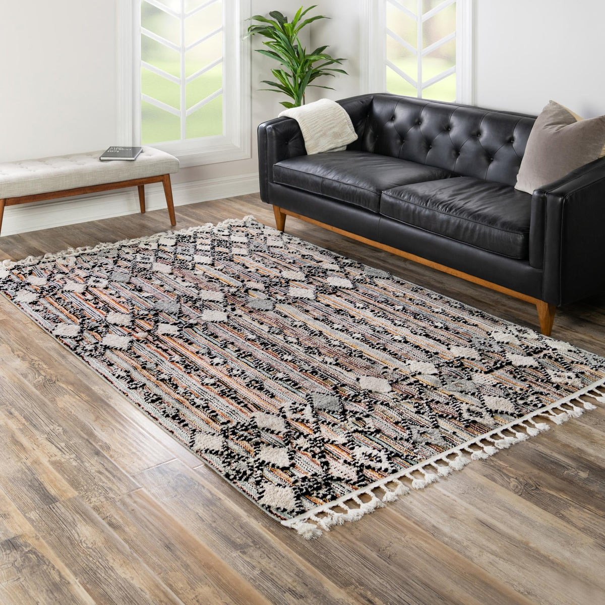 Navajo Sands Collection Area Rug -  Hovenweep Rectangle Rust Multi  lifestyle 52