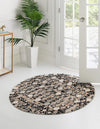Navajo Sands Collection Area Rug -  Hovenweep Round Rust Multi  lifestyle 71