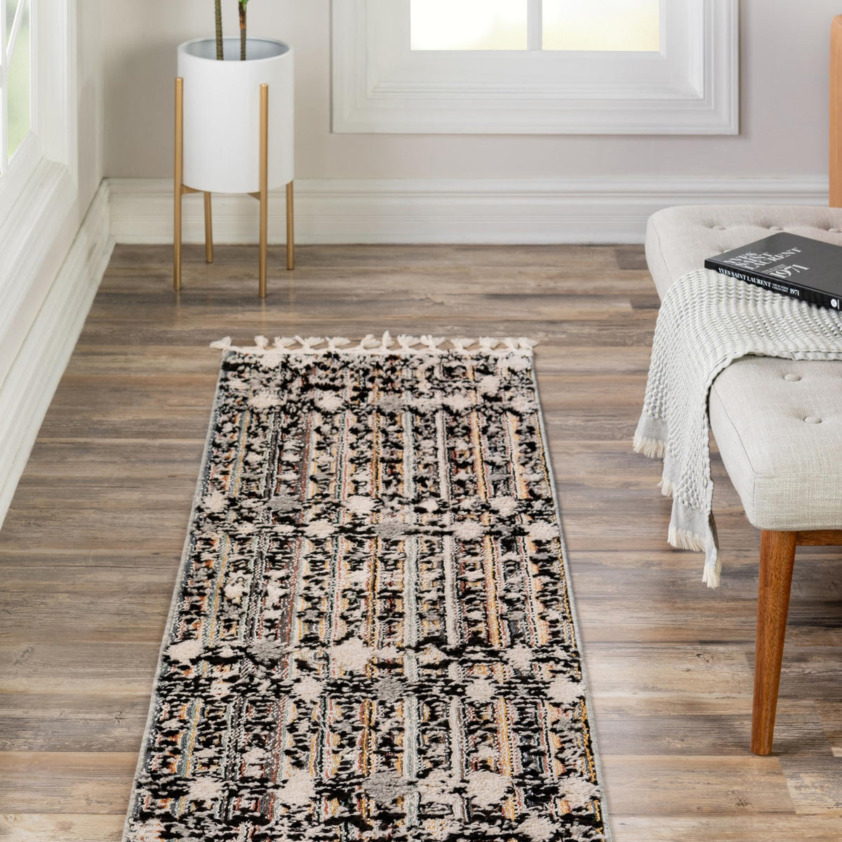 Navajo Sands Collection Area Rug -  Hovenweep Runner Rust Multi  lifestyle 110