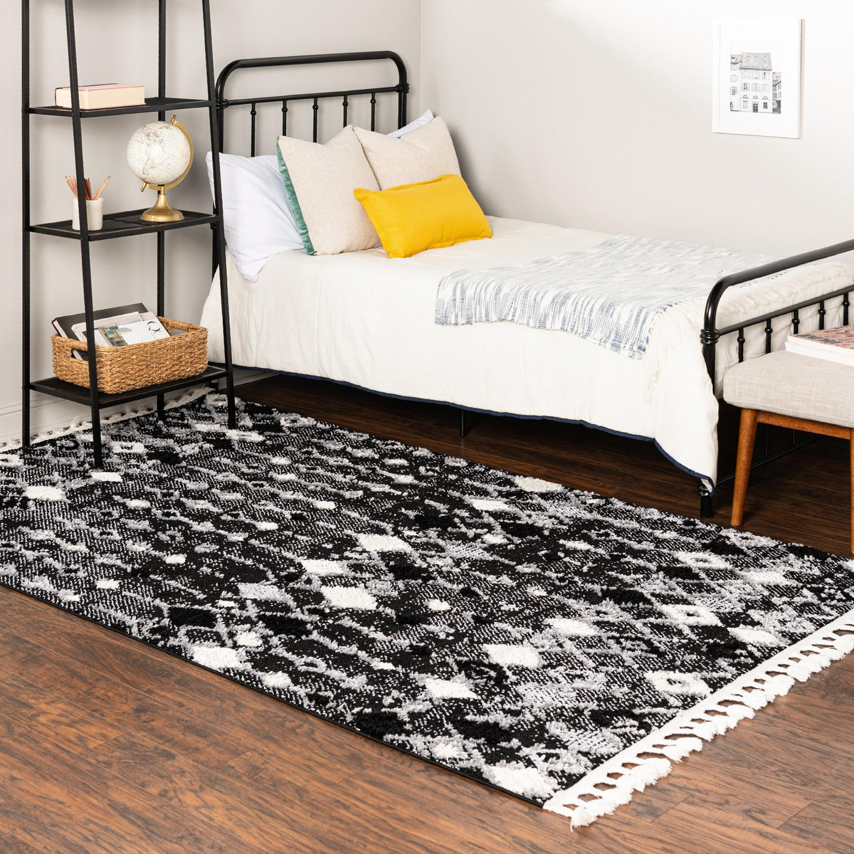 Navajo Sands Collection Area Rug -  Hovenweep Rectangle Fossil Gray  lifestyle 16