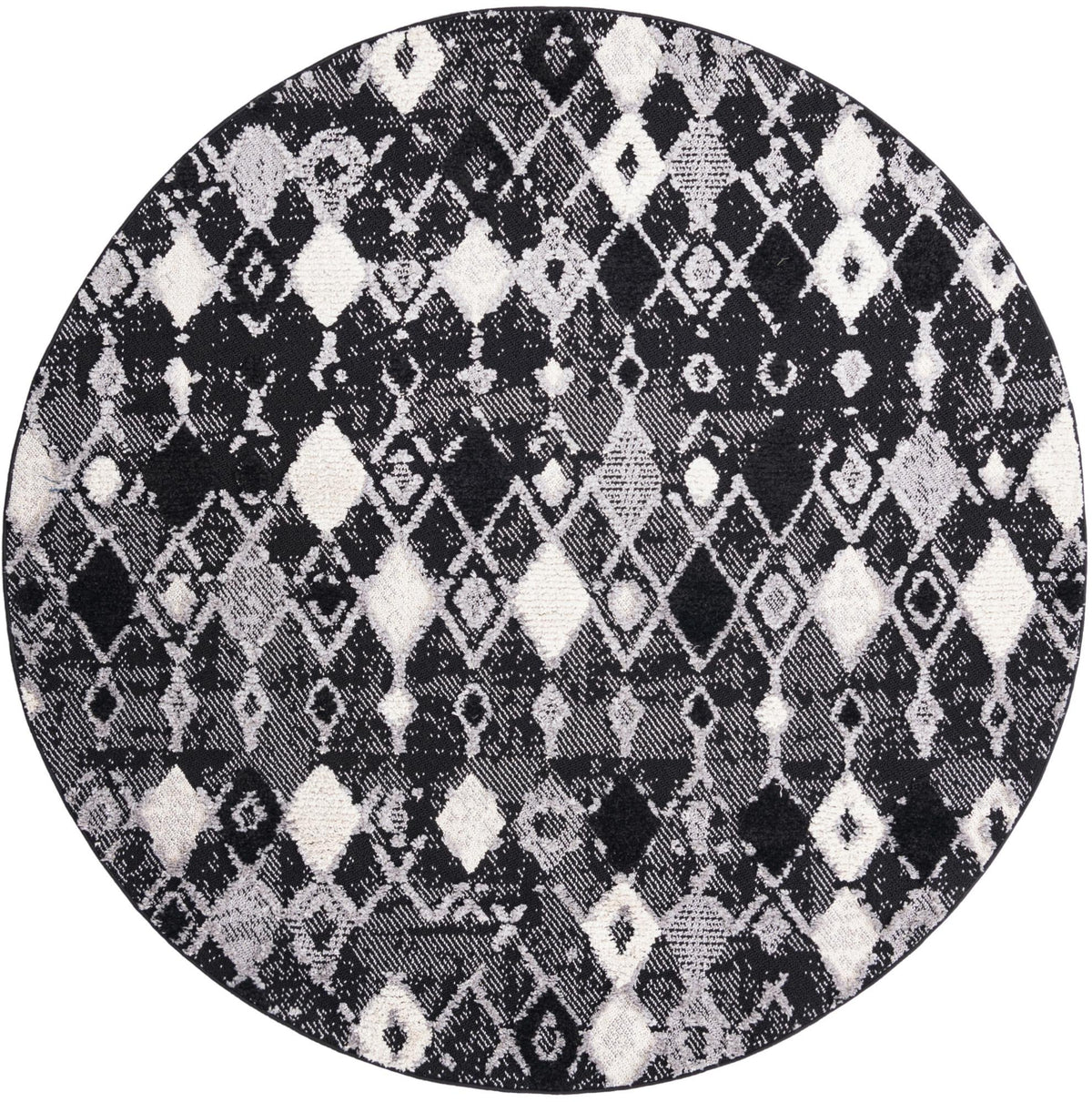 Navajo Sands Collection Area Rug -  Hovenweep Round Fossil Gray  lifestyle 64