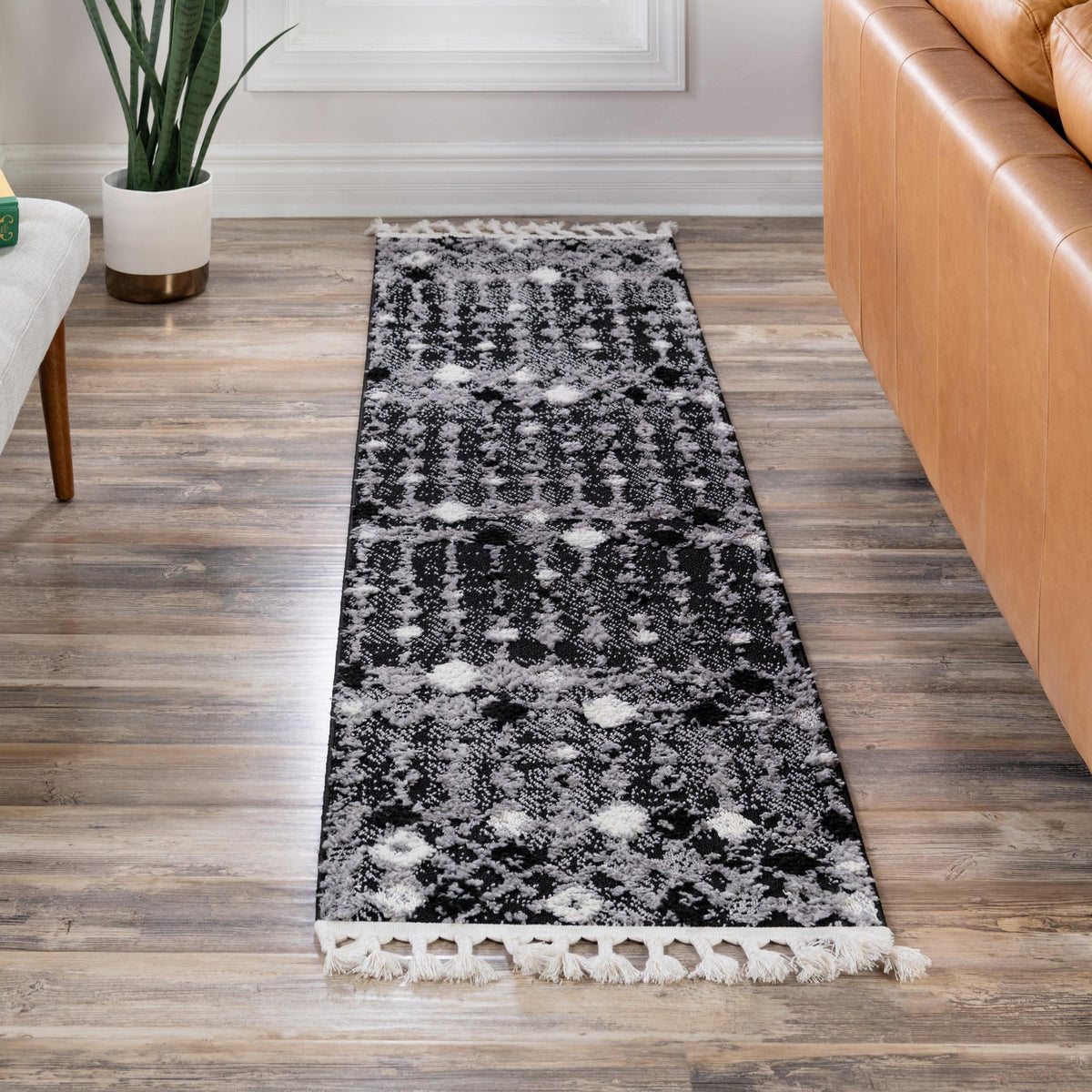 Navajo Sands Collection Area Rug -  Hovenweep Runner Fossil Gray  lifestyle 56