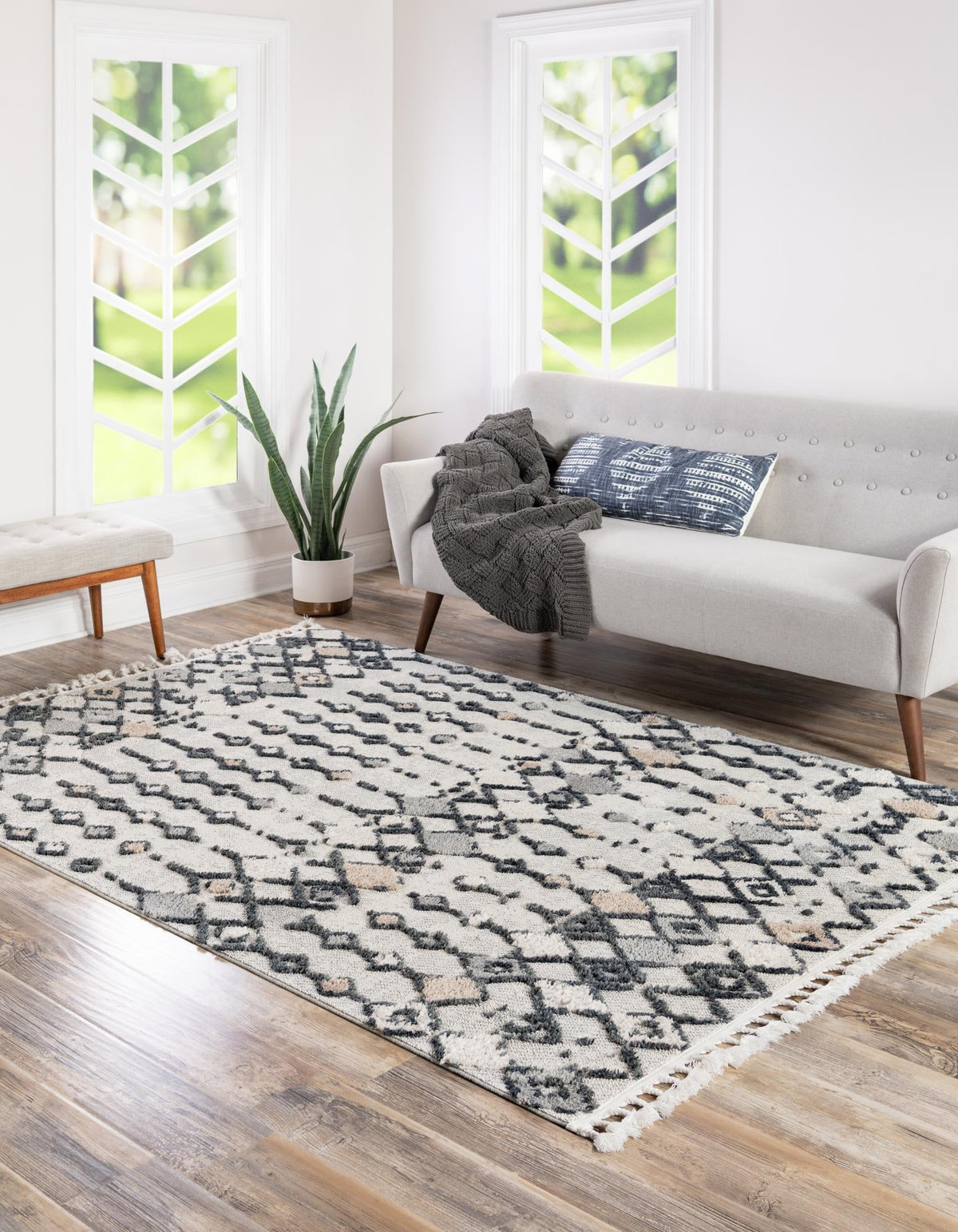 Navajo Sands Collection Area Rug -  Hovenweep Rectangle Sand  lifestyle 9