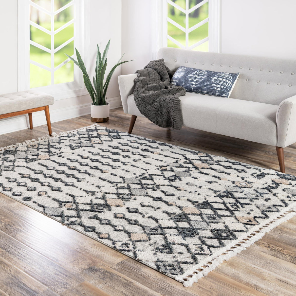 Navajo Sands Collection Area Rug -  Hovenweep Rectangle Sand  lifestyle 53