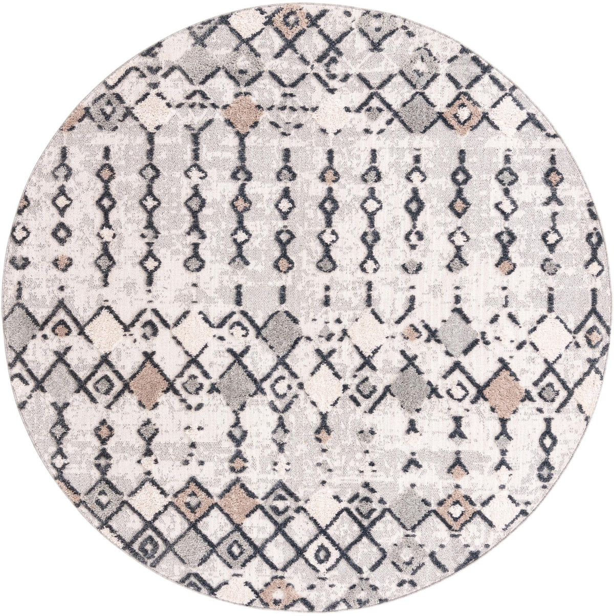 Navajo Sands Collection Area Rug -  Hovenweep Round Sand  lifestyle 18