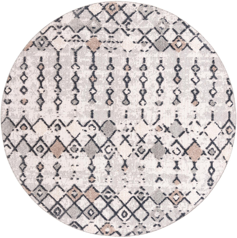 Navajo Sands Collection Area Rug -  Hovenweep Round Sand  lifestyle 18