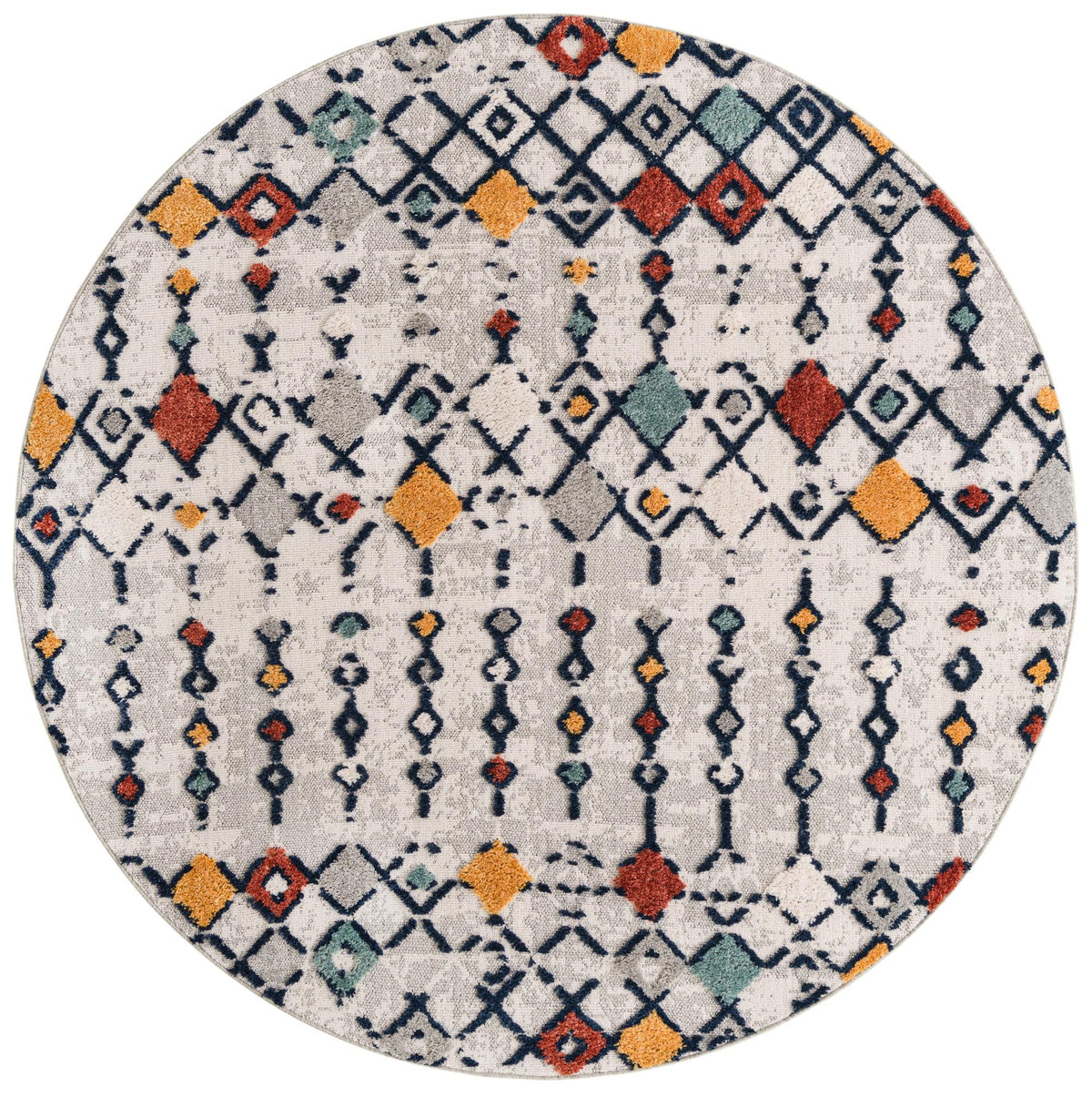 Navajo Sands Collection Area Rug -  Hovenweep Round Multi  lifestyle 65
