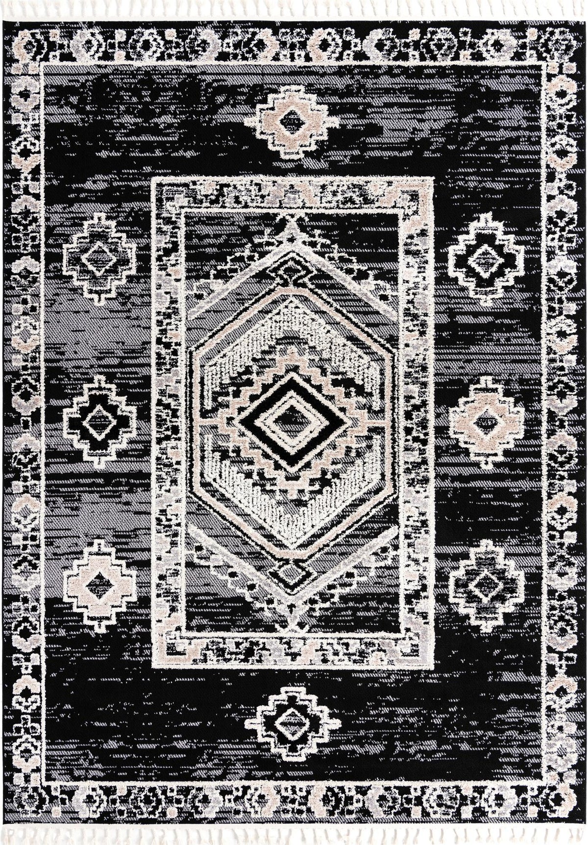 Navajo Sands Collection Area Rug -  MesaVerde Rectangle Fossil Gray  lifestyle 3