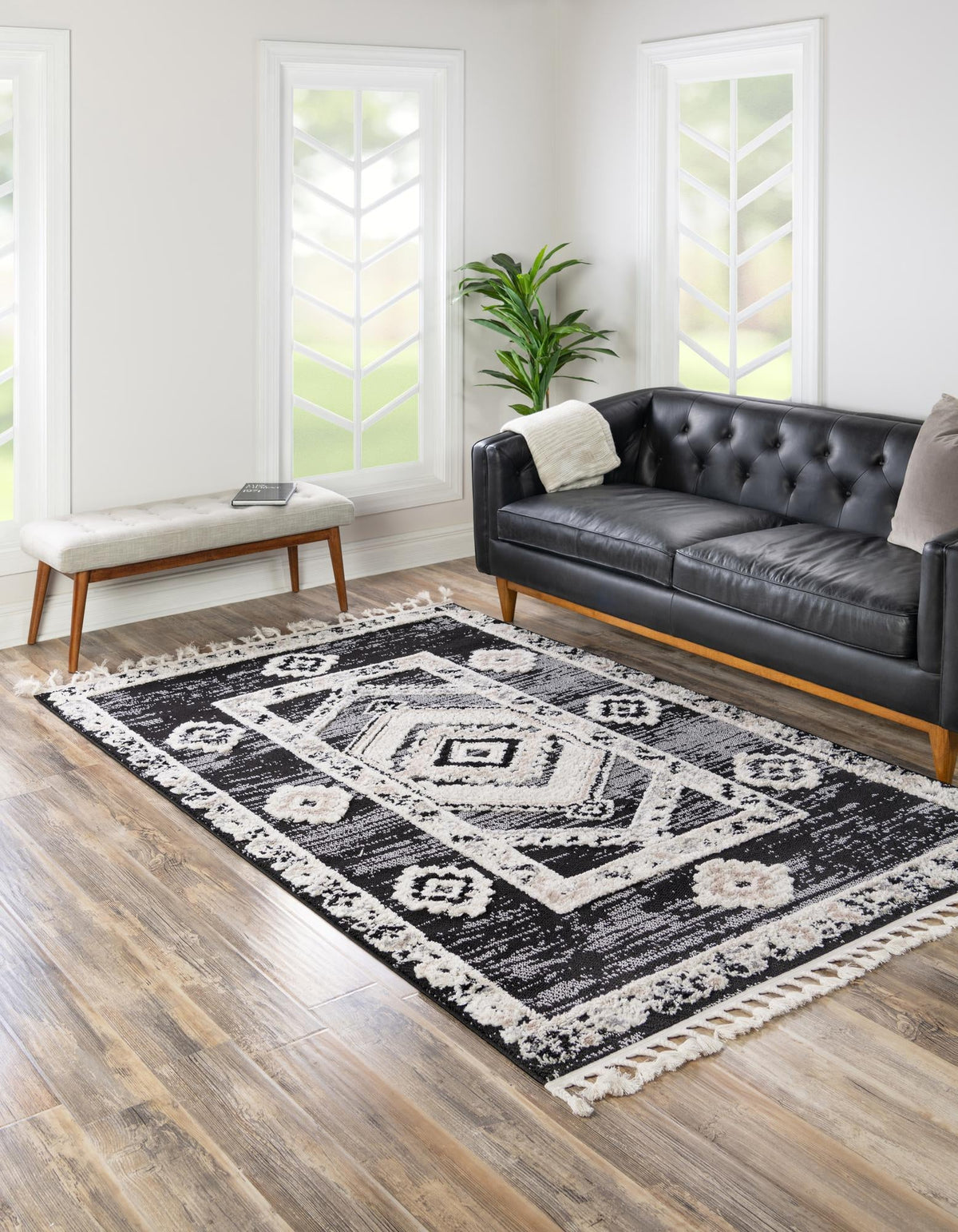 Navajo Sands Collection Area Rug -  MesaVerde Rectangle Fossil Gray  lifestyle 6