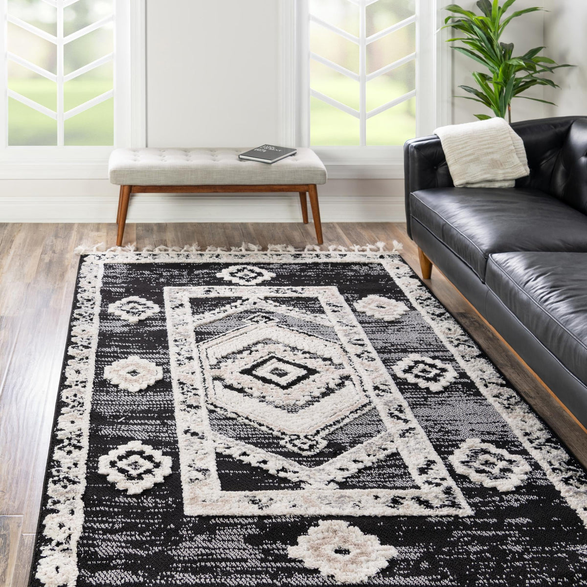 Navajo Sands Collection Area Rug -  MesaVerde Rectangle Fossil Gray  lifestyle 32